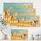 Designart - Camels In The Desert - Farmhouse Canvas Wall Art Print